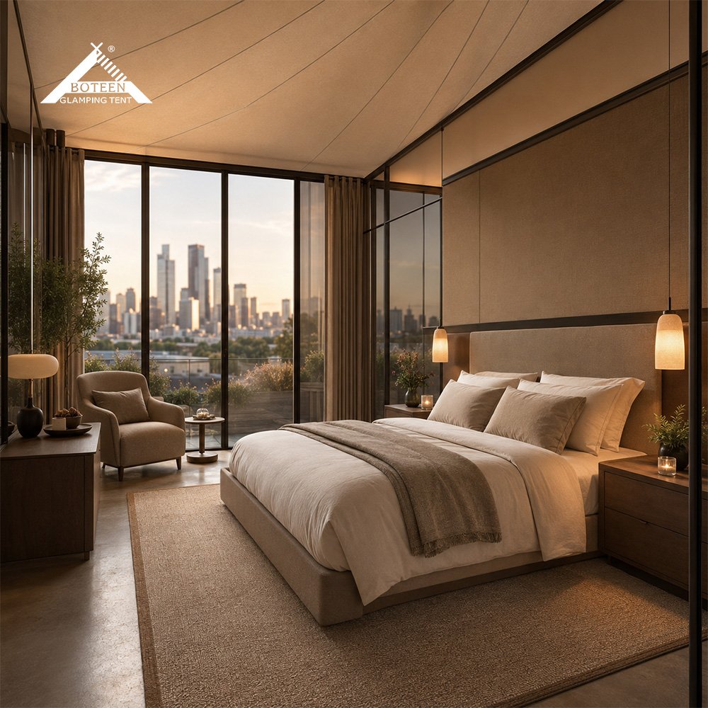 BOTEEN BT-AJ-1 creates premium glamping spaces for luxury resorts, eco retreats and outdoor destinations, combining refined comfort with the beauty of nature.